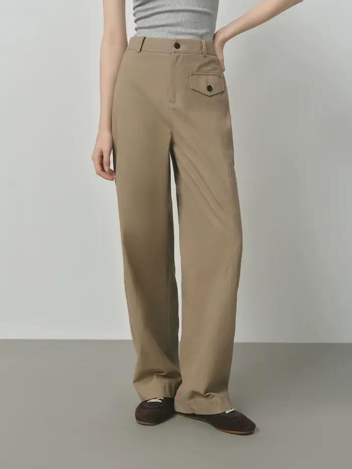 Pantalons khaki vintage pour femmes style décontracté et élégant automne hiver confortable et facile à entretenir