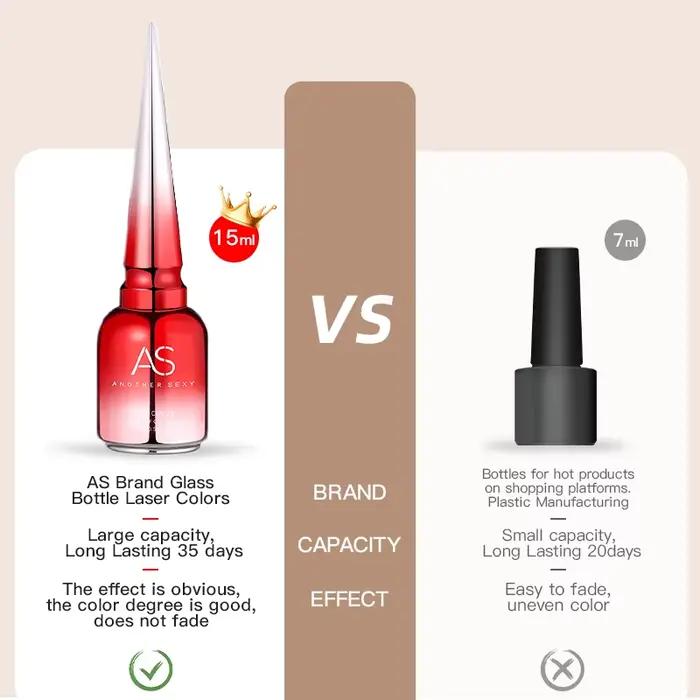 AS 15ml prenosová fólia Gélový lak na nechty namáčací Led Uv