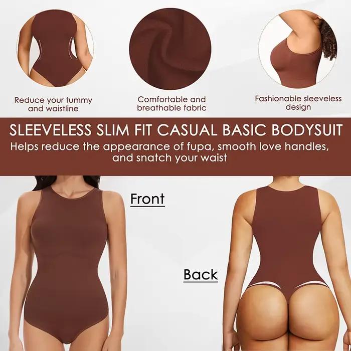 Tongs Body pour femmes contrôle du ventre Shapewear Racerback haut nouveau corps sculptant Shaper col haut combinaison salopette