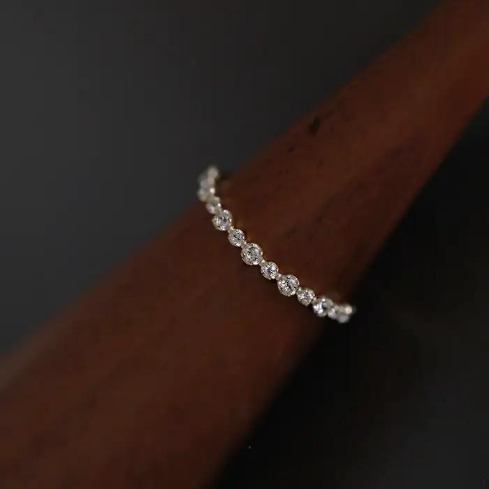 Geometrický prsteň z sterlingového striebra 925 s 14K pozlátením pre ženy