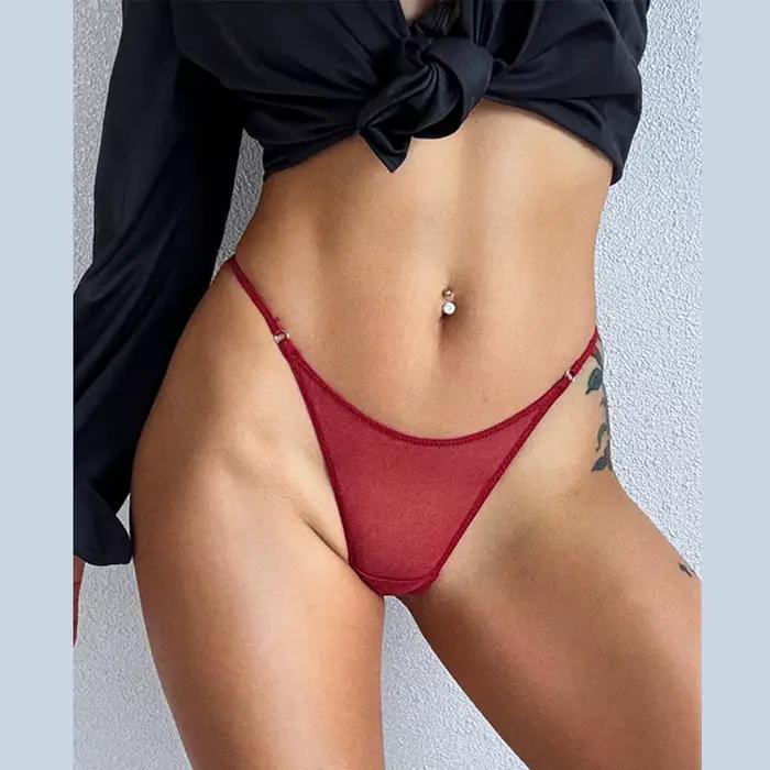 Dámske sexy sieťované tangáče Ultra-tenké spodné prádlo