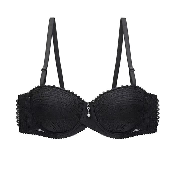 Push-up polokabátková krajková podprsenka pre ženy