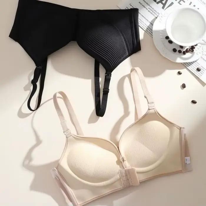 Soutien-gorge push-up à double crochet avant pour femme, rembourrage épais de 12 cm en coton, sans armatures, doux, respirant, rehausseur de poitrine, effet volume visible, usage quotidien