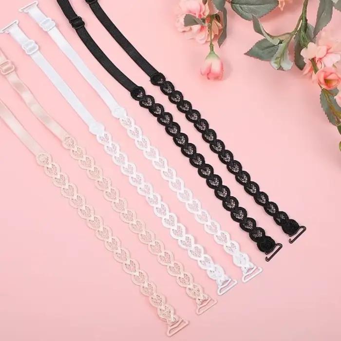 Nouvelles Bretelles de soutien-gorge amovibles en forme de cœur, en dentelle, antidérapantes, réglables, décoratives, de remplacement
