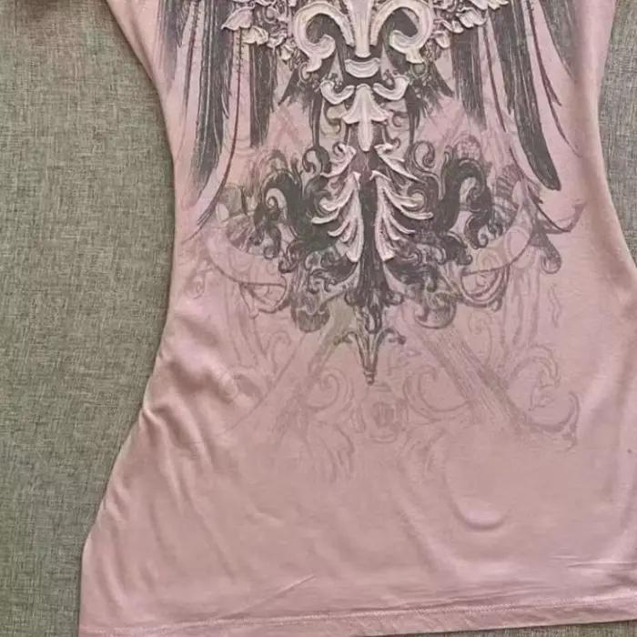 American Street Hottie Tričko Vintage s výstrihom do V