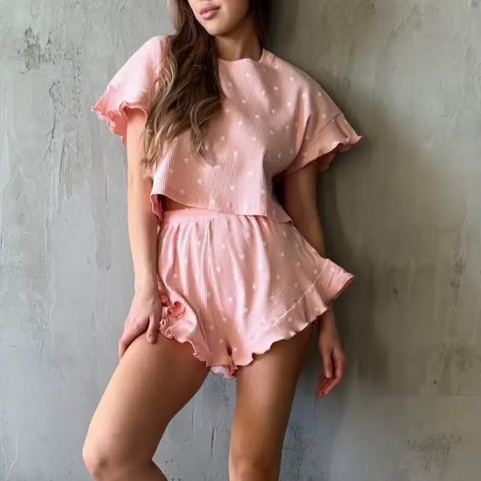 Dámske letné pyžamo, sexy a pohodlné pyžamo na spanie a oddych
