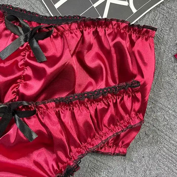 Ensemble de lingerie sexy en dentelle noire pour femmes, bustier tubulaire et short, couleur unie, dos nu