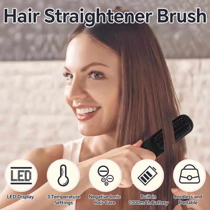 Nabíjateľná kefa na vyrovnávanie vlasov