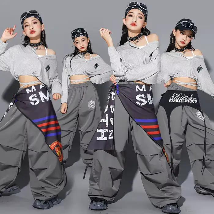 K-pop crop top s písmenami pre dievčatá