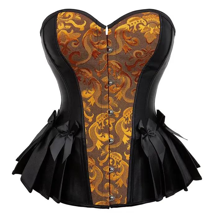 Corset victorien Renaissance Sexy Bustier femmes surbuste Lingerie gothique Vintage Satin Jacquard Corsets Burlesque Costumes
