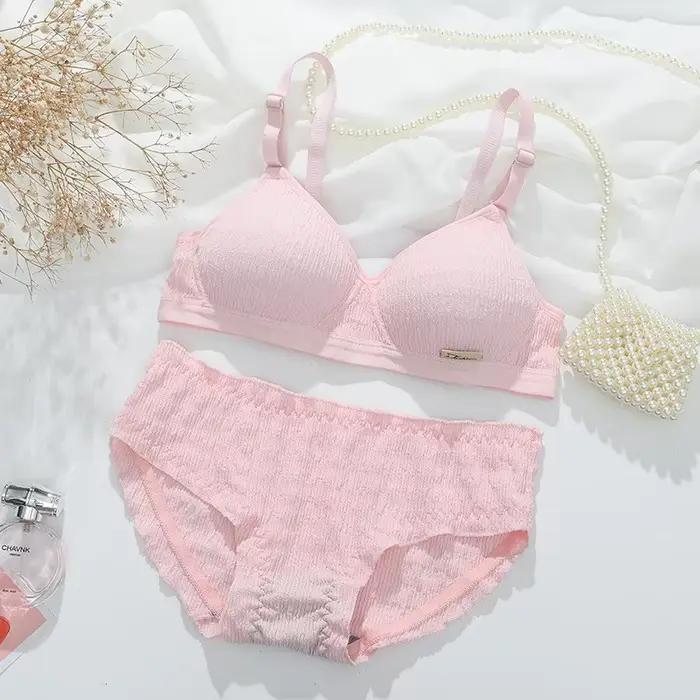 Femmes ensemble de soutien-gorge Sport Lingerie sans fil Bralette haut Sexy taille basse culotte femme sans couture ensemble de sous-vêtements sommeil intimes