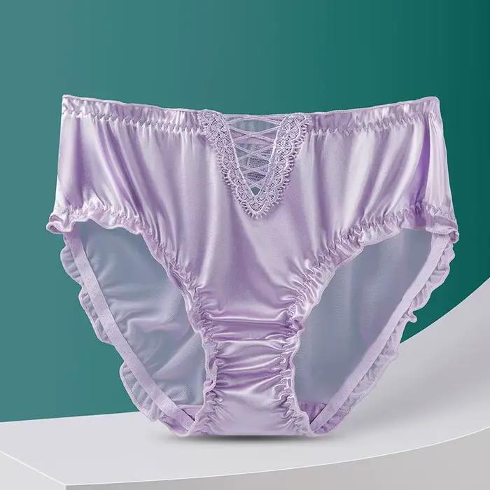Ropa intérieur para mujeres culottes sexy femmes dentelle surdimensionné lenceria creux respirant lingerie coton entrejambe sous-vêtements femmes
