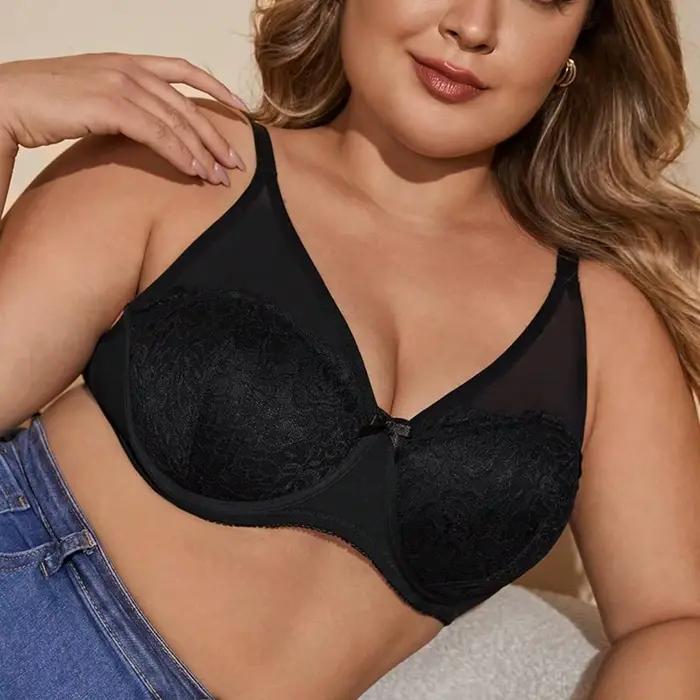 Beauwear femmes Lingerie grande taille soutien-gorge avec fil sans doublure mince soutien-gorge sans mousse 38C 38D 40C 40D 42C 42D 44C 44D-R209
