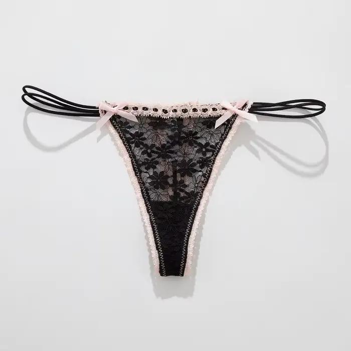 Sous-vetements feminins en dentelle sexy avec coupe audacieuse et taille basse pour femmes occasions speciales