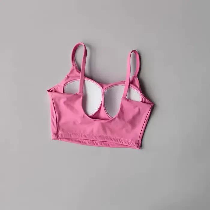 Dámska športová podprsenka Push Up Fitness s pevnými vankúšikmi Joga