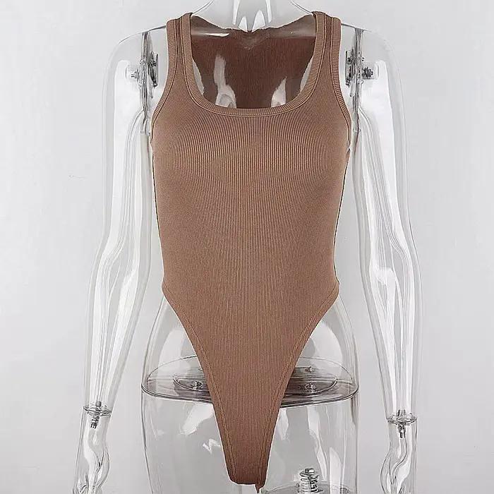 Body en tricot sans manches pour femmes, Sexy, moulant, épaules dénudées, col licou, décontracté, corsage de rue, ClubWear, été, 2025