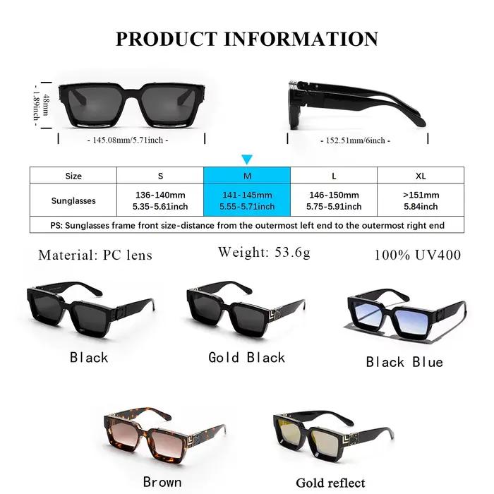 Ruiao Retro Black Millionaire Shades 2026 Luxusné slnečné okuliare pre mužov
