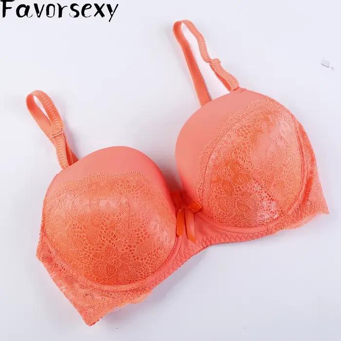 Vyšívaná čipkovaná push-up podprsenka pre ženy
