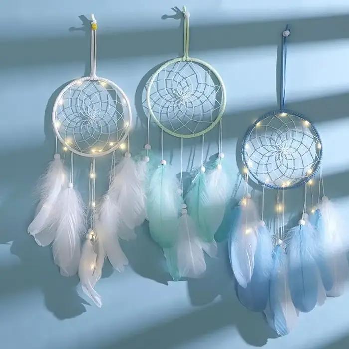 Attrape-rêves fait à la main, pendentif attrape-rêves, carillons éoliens creux créatifs, tenture murale