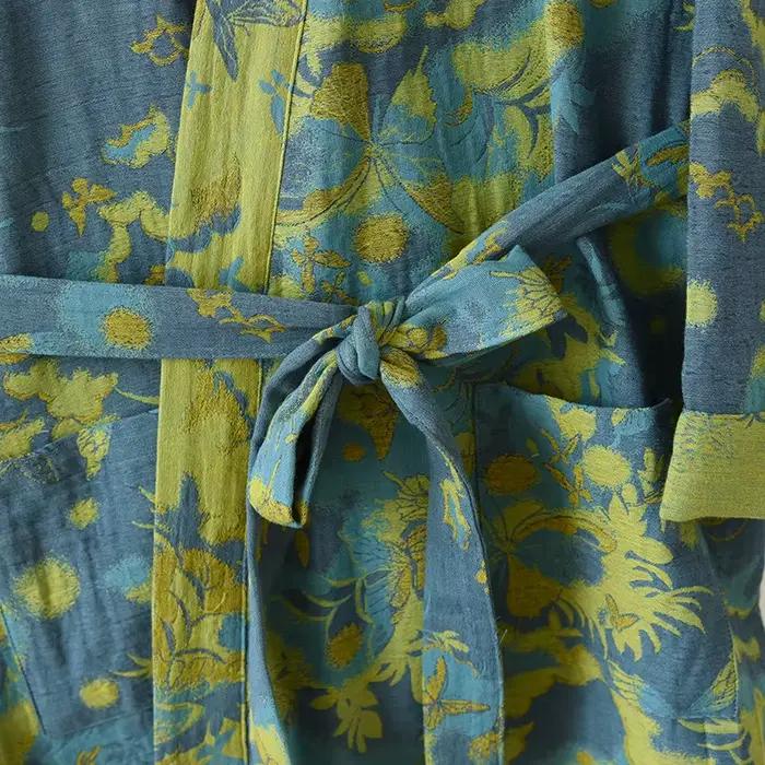 100% bavlnené kimono nočné šaty 3/4 rukávy jar jeseň župan pre ženy ležérne