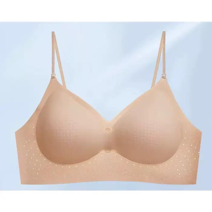 Soutien-gorge invisible sans bretelles Cool Sling, fin et sans couture, pour l'été, sans armatures, push-up, lingerie anti-affaissement, coupe ajustée, pour femme, usage quotidien