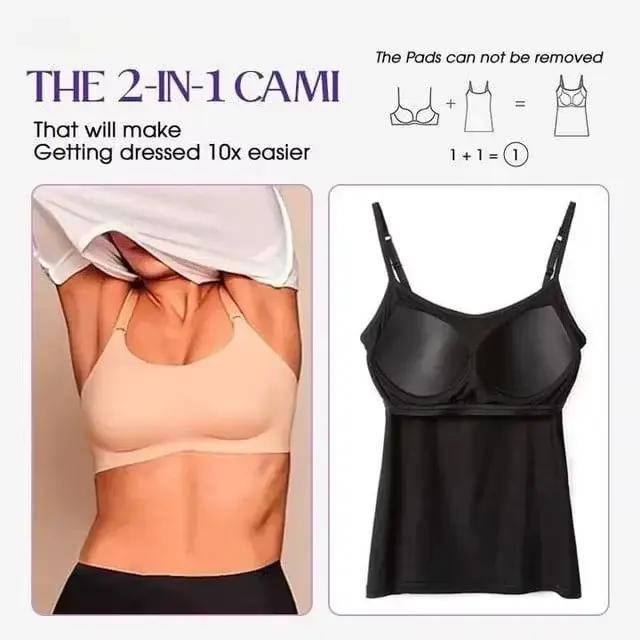Camisole avec soutien-gorge rembourré intégré pour femme, haut rose, pyjama, vêtements de maison, livraison directe, Tiktok