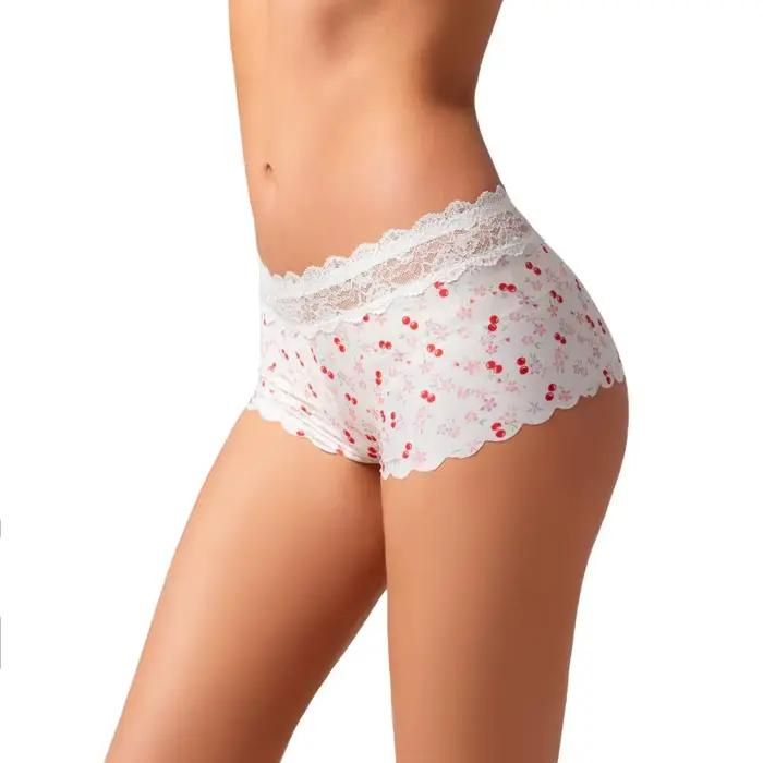 Culotte en dentelle pour femmes, sous-vêtements transparents romantiques et Sexy, culottes féminines imprimées pour femmes, short de sécurité, Lingerie Boyshorts S-XL