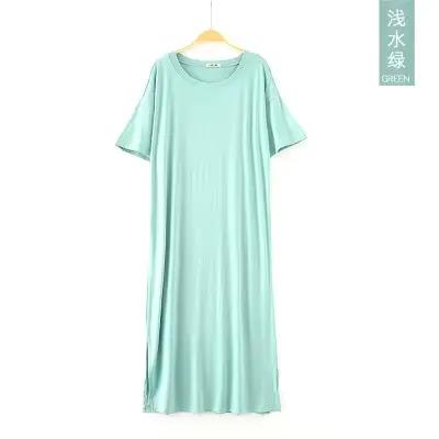 Robe de nuit en coton modal pour femmes, chemise de nuit, chemise de nuit, vêtements de nuit, grande taille, mode estivale, documents pour dames