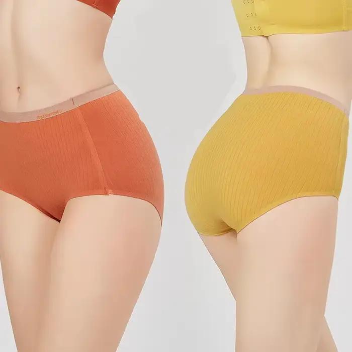 Culotte d'intérieur antibactérienne en soie de mûrier pour femme, sous-vêtement non marquant, coton haut, grande taille