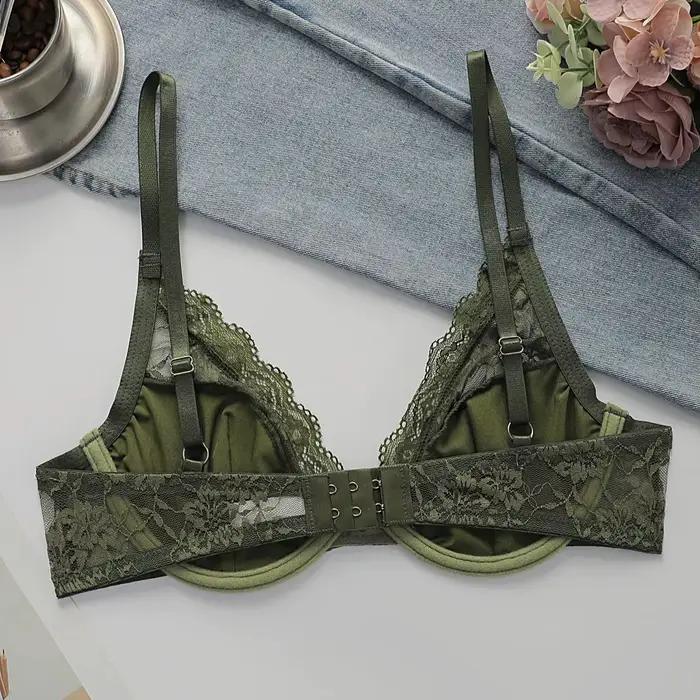 Sexy čipkovaná podprsenka s kvetinovým vzorom pre ženy
