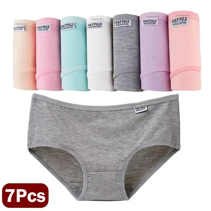 7 kusov/sada veľké veľkosti spodná bielizeň ženy nohavičky bavlna dievča krátke Sexy Lingeries Šortky