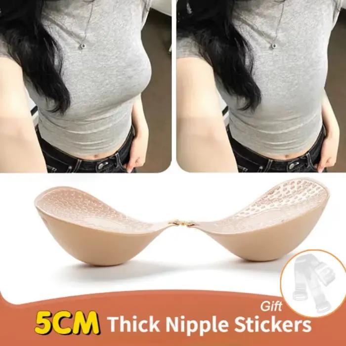 5 cm hrubá lepiaca push-up podprsenka bez ramienok