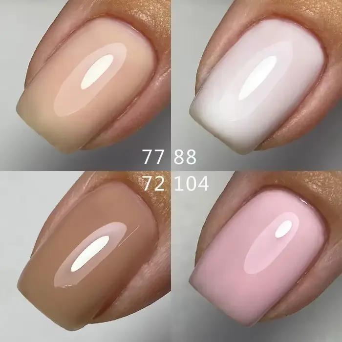 MSHARE Gumený základný gél v mliečno-ružovej farbe Camouflage farba kabát namáčacie nechty Gélové laky 10ml UV LED