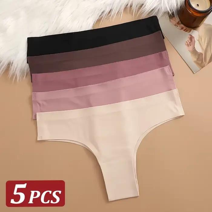 5 kusov Sexy bezšvové brazílske nohavičky pre ženy