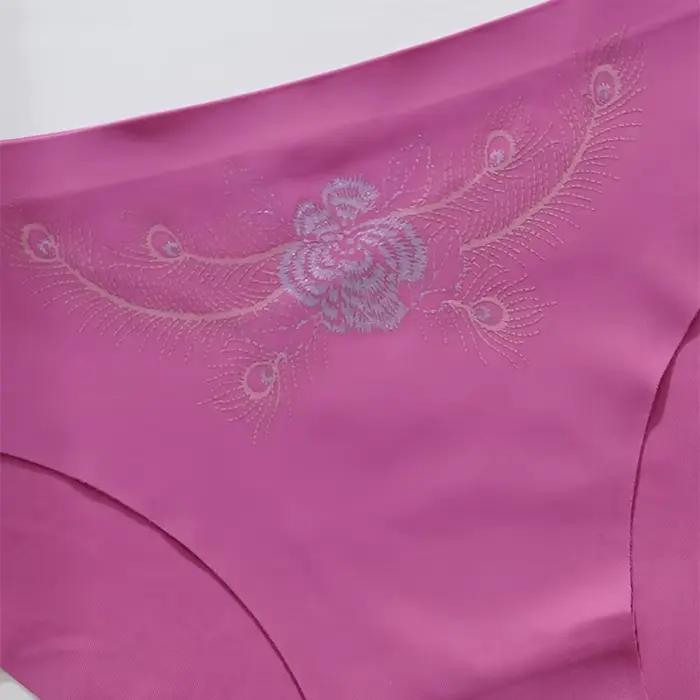 Sous-vêtements Ultra-fins sans couture, culotte Invisible pour femmes, slip Sexy en soie glacée, taille basse, respirant, extensible, doux, 5 pièces