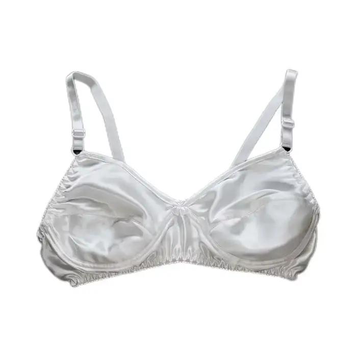 Soutien-gorge 100% Mulberry double face, sous-vêtements fins et respirants, sans fil