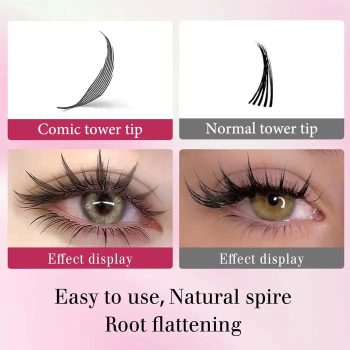 Nové spire lashes tower fan vopred pripravené hroty mihalníc jednotlivé/zmiešané 8-15mm pre anime mihalnice make-up