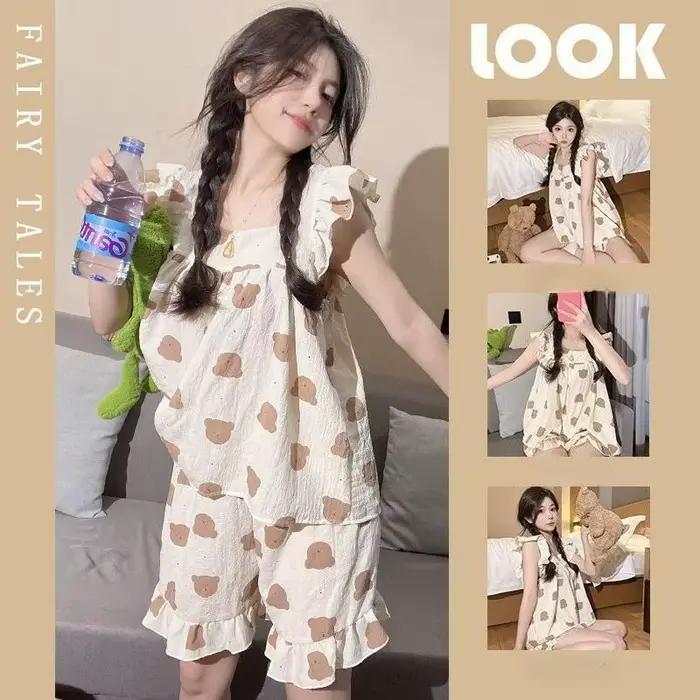 Pyjamas d'été pour femmes ensembles de pyjama ensemble Sexy femmes vêtements de nuit pour dormir à manches courtes vêtements de nuit femmes pantalons sans manches