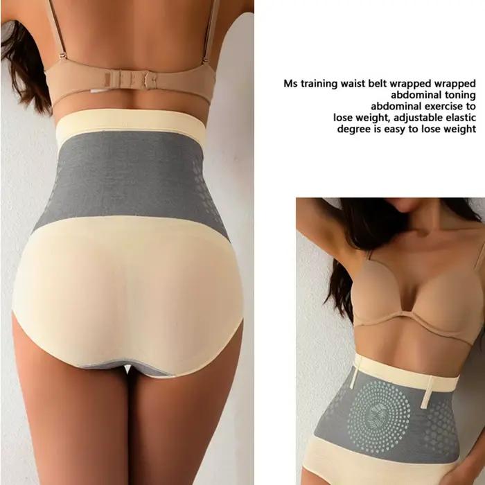 Culottes gainantes taille haute sans couture pour femmes, contrôle abdominal, soutien utérin, sous-vêtements amincissants chauffants, slips sculptants