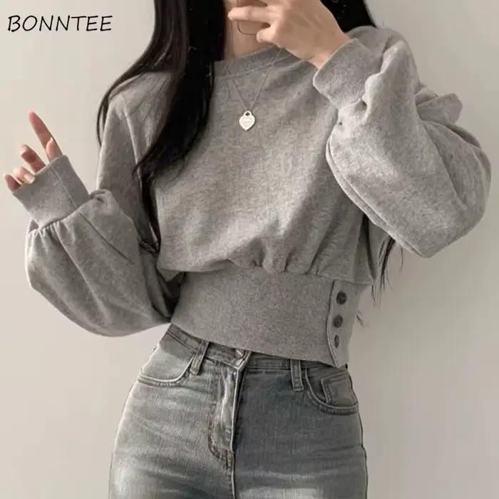 Ulzzang Gombíkový dizajn Baggy pre ženy