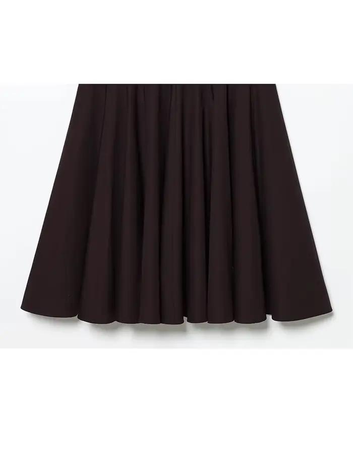 HH 2026 Jednofarebné plisované midi šaty pre ženy