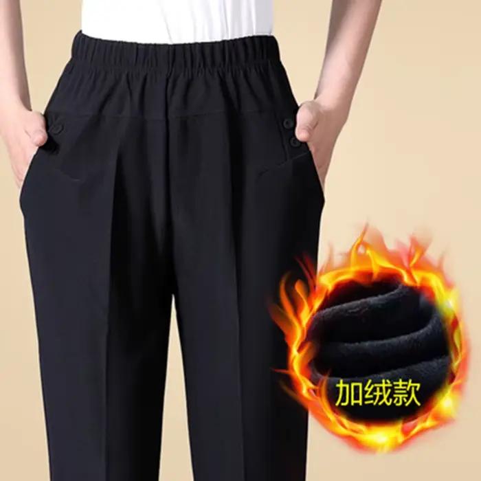 Elastické oversized nohavice pre ženy stredného veku