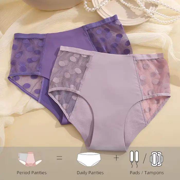 FINETOO culotte menstruelle femme pantalon physiologique anti-fuite sous-vêtements dames période culotte taille haute dentelle slips Lingerie