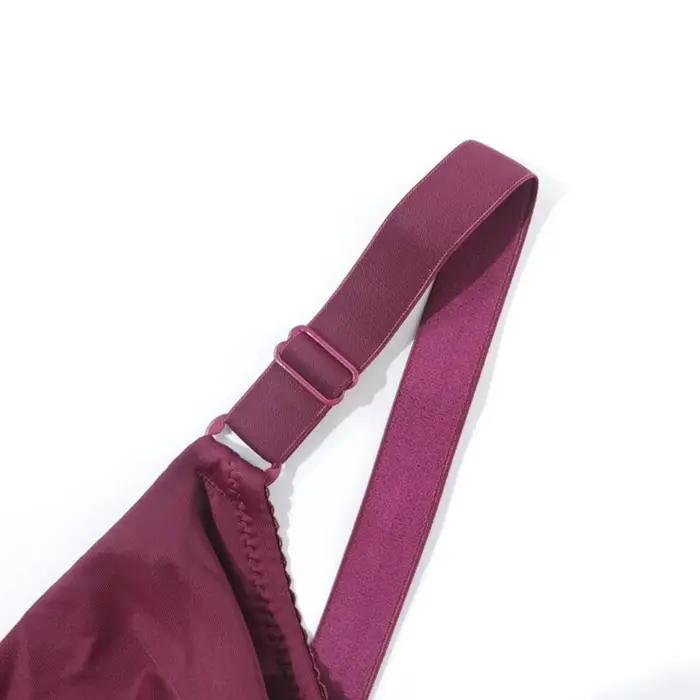 Beauwear-Soutien-gorge uni de grande taille avec fil pour femme, bralette non rembourrée pour gros seins, bonnet C D E F