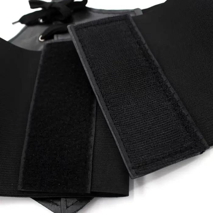 Body noir Shapewear femmes vêtements gothiques sous le buste taille Cincher formateur Pu cuir élastique Sexy mariée Corsets et Bustiers