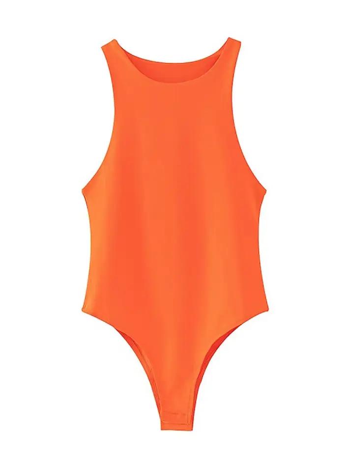 Letné pevné sexy priliehavé body pre ženy 8 farieb zelené štíhle