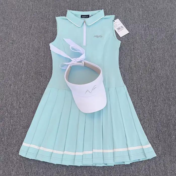 Robe de golf sans manches pour fille junior style sportif polyester antibactérienne pour printemps été occasions spéciales