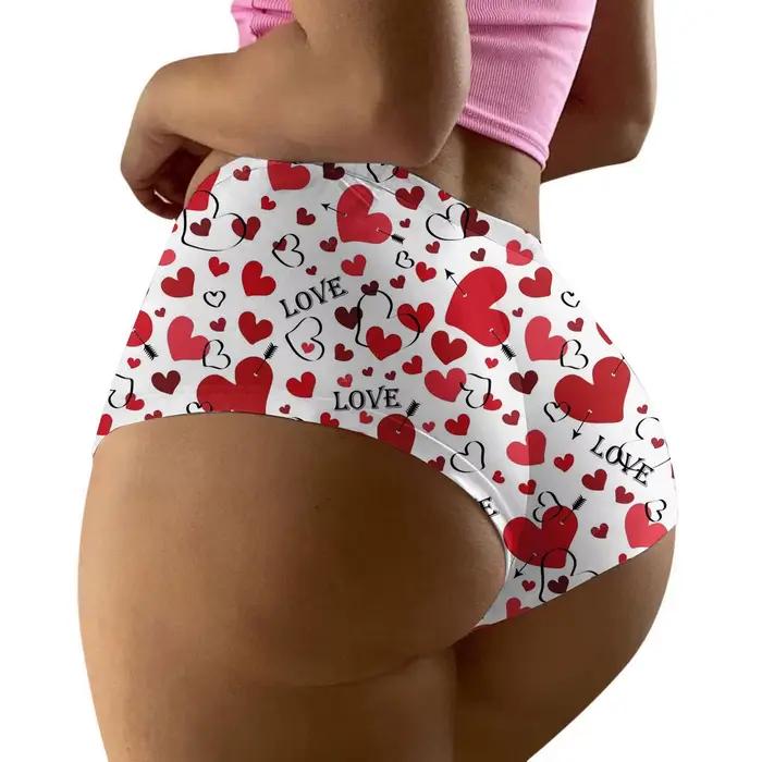 Valentínske tlačené nohavičky pre ženy