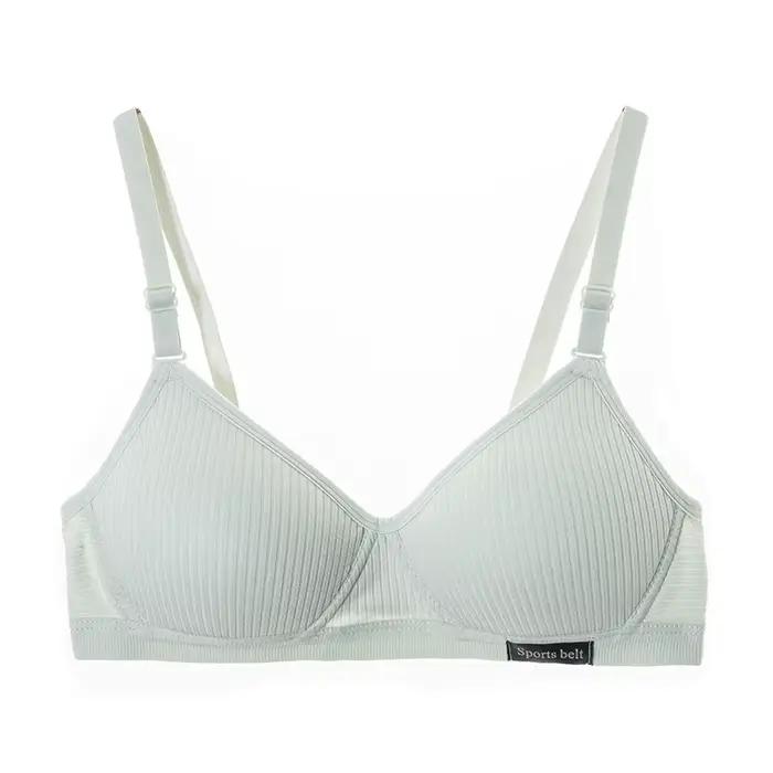 Sous-vêtements en coton femmes AB tasse soutien-gorge sans fil rassemblé confort V brassière Push Up Lingerie Bralette pour femmes soutiens-gorge sans couture