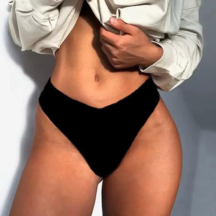 Culotte femme soie glacée sans couture sous-vêtements féminins taille basse élasticité quotidienne slips pour femmes respirant Sexy Lingerie Bikini